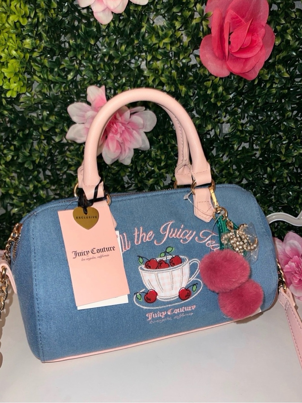 🩷🍒  Juicy Couture sweet tea party satchel